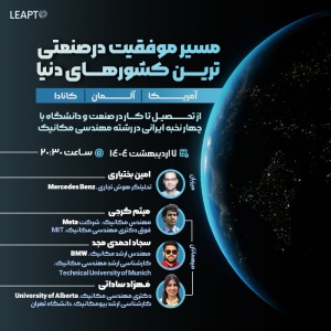 ویدئوی ضبط شده رویداد 4 لیپتو: نقشه راه موفقیت در حوزه مهندسی مکانیک در بازارهای بین‌المللی